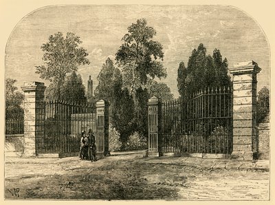 Ingresso al cimitero di Brompton, c1876 da Unbekannt