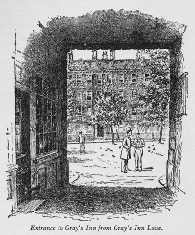 Ingresso a Grays Inn da Grays Inn Lane, c1918 da Unbekannt