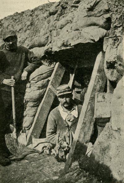 Ingresso a una trincea lungo il fronte francese, Prima Guerra Mondiale, 1915, c1920 da Unbekannt