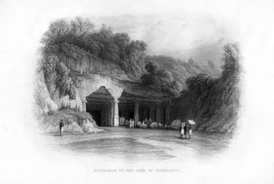 Ingresso alle Grotte di Elephanta, Bombay, India da Unbekannt