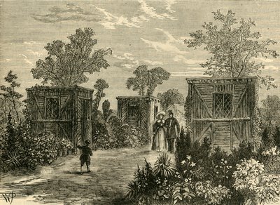 Ingresso ai Giardini Zoologici nel 1840, c1876 da Unbekannt