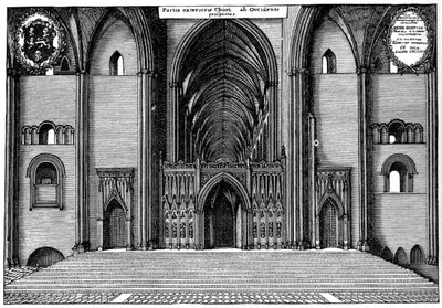 Ingresso al coro della vecchia Cattedrale di San Paolo, Città di Londra, 1892 da Unbekannt