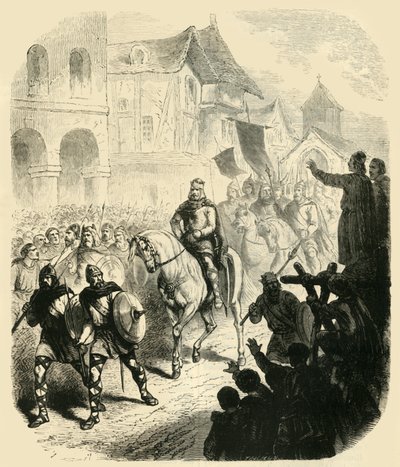 Ingresso di Carlo Martello a Parigi, dopo aver sconfitto i Saraceni, 732 d.C., 1890 da Unbekannt
