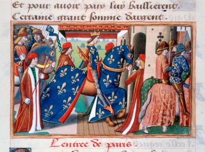 Ingresso di Carlo VII nella città di Parigi, 12 novembre 1437, c1484 da Unbekannt