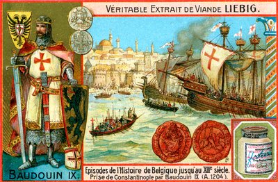 Episodi della storia del Belgio fino al XIII secolo: Baldovino I di Costantinopoli, c1900 da Unbekannt