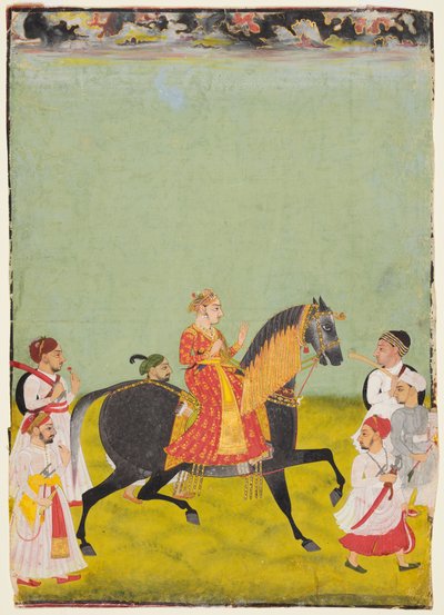 Raja Singh II a cavallo, figlio di Pratap Singh da Unbekannt