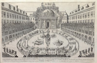 Balletto equestre nel cortile della Hofburg di Vienna da Unbekannt