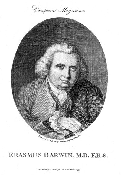 Erasmus Darwin, medico e naturalista inglese, 1795 da Unbekannt