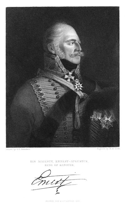 Ernesto Augusto, re di Hannover, 1837 da Unbekannt