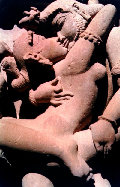 Scultura erotica, Tempio Indù, Khajuraho, India da Unbekannt