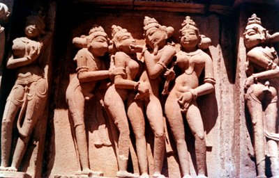 Scultura Erotica, Tempio Indù, Khajuraho, India, 950-1050 da Unbekannt