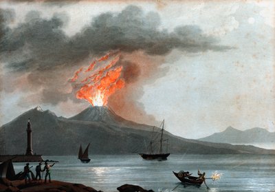 Eruzione del Vesuvio, Italia, c1815 da Unbekannt