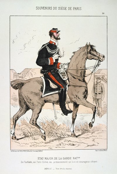 Etat Major della Guardia Nazionale, Assedio di Parigi, Guerra Franco-Prussiana, 1870-1871 da Unbekannt