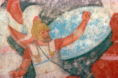 Pittura etrusca di una battaglia tra Greci e Amazzoni da Unbekannt