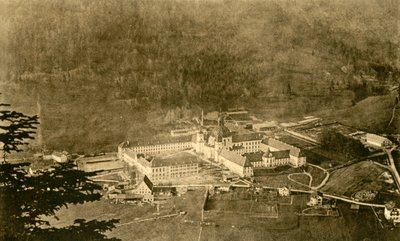 Abbazia di Ettal dal pendio nord, Baviera, Germania da Unbekannt