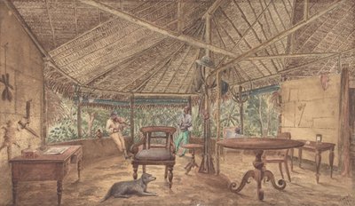 Uomini Europei in una Capanna nella Giungla Africana da Unbekannt