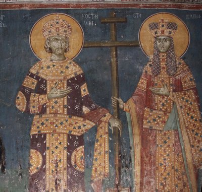 Esaltazione della Croce. Santi Costantino il Grande ed Elena, 1321-1322 da Unbekannt
