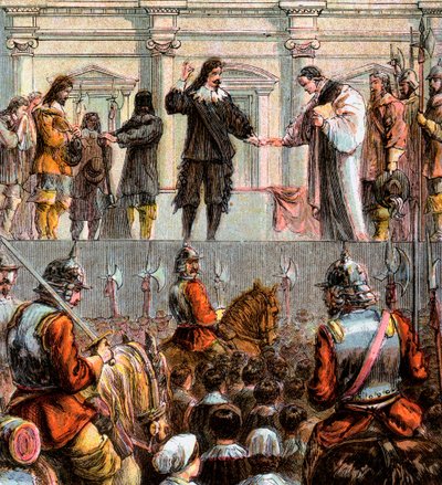 Esecuzione di Carlo I, 1649, c1850 da Unbekannt