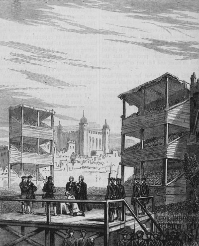 Esecuzione di Lord Derwentwater a Tower Hill Da una vecchia stampa, 24 febbraio 1716, c. 1880 da Unbekannt