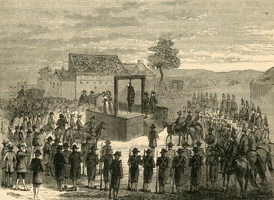 Esecuzione di Lord Ferrers a Tyburn, 1760, c1876 da Unbekannt