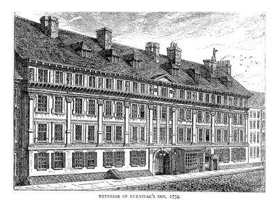 Esterno di Furnivals Inn, 1754 da Unbekannt
