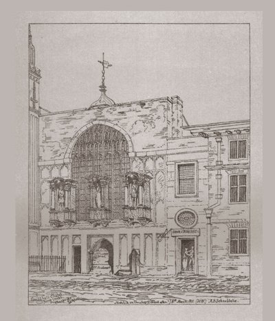 Vista esterna della Cappella della Guildhall, 1815, 1886 da Unbekannt