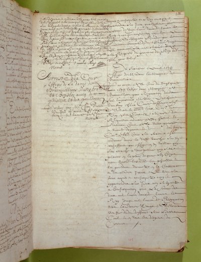 Estratto dai registri della Conciergerie della condanna a morte per esecuzione e rogo della Marchesa de Brinvilliers, aprile 1673 da Unbekannt