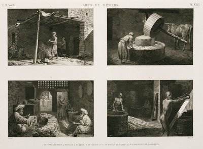 Fabbricazione, altre varie industrie domestiche, Egitto, c.1798 da Unbekannt