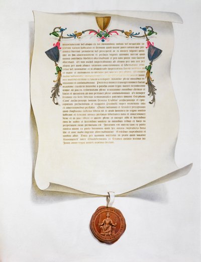 Edizione facsimile della Magna Carta, carta inglese, 1215 da Unbekannt