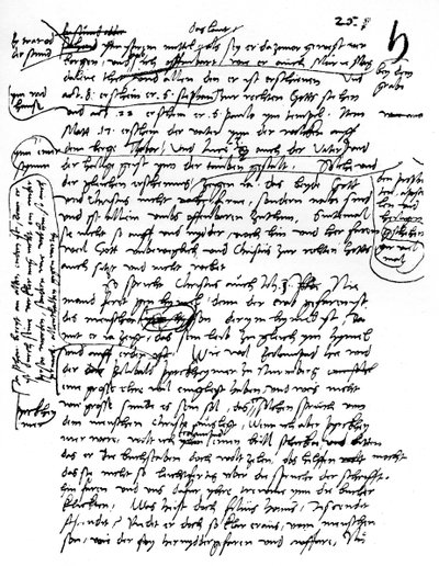 Facsimile della calligrafia di Martin Lutero, 1903 da Unbekannt
