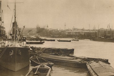 Navi fedeli che servono il bisogno di Londra: Il Pool dalla Custom House a Billingsgate da Unbekannt