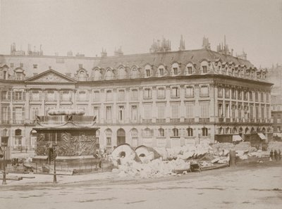Colonna caduta, Place Vendome, Parigi, 1871 da Unbekannt