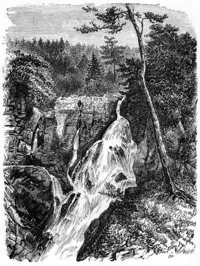 Cascate di Sainte Anne, sotto Quebec, XIX secolo da Unbekannt