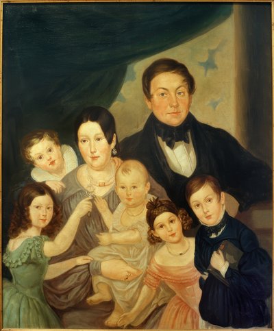 Ritratto di famiglia di Johann von Liebieg da Unbekannt