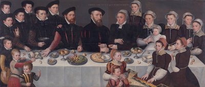 Ritratto di famiglia di Pierre de Moucheron, mercante a Middelburg e Anversa, sua moglie Isabeau de Ge da Unbekannt
