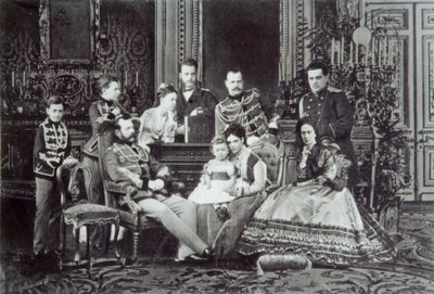 Ritratto di famiglia dello zar Alessandro II di Russia, 1860s da Unbekannt