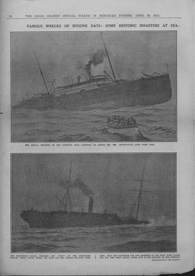 Naufragi famosi di un tempo: Alcuni disastri storici in mare, 20 aprile 1912 da Unbekannt