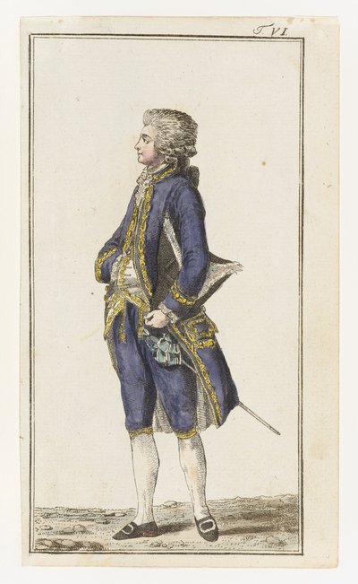 Tavola di moda per costume maschile da Unbekannt
