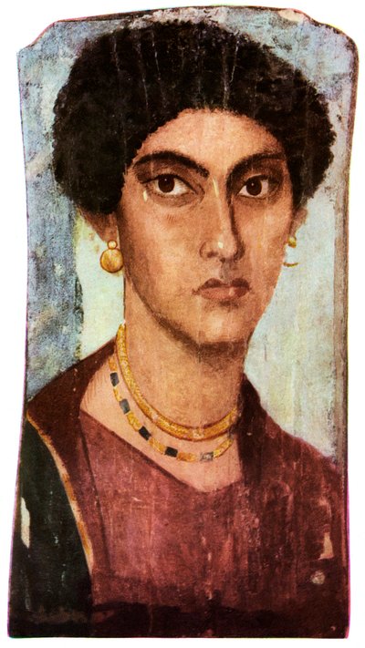 Ritratto di Fayum, antico egiziano, periodo romano, c200 d.C. 1956 da Unbekannt