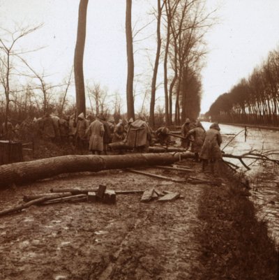 Abbattimento di alberi, Noyon, Francia settentrionale da Unbekannt
