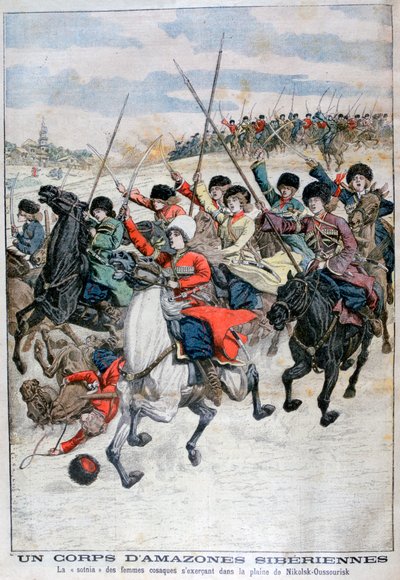 Corpo di cavalleria femminile cosacco siberiano, Guerra Russo-Giapponese, 1904 da Unbekannt