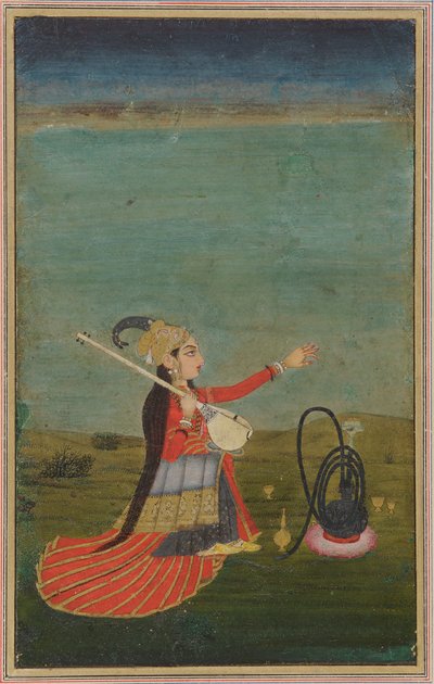 Interprete femminile con tanpura, XVIII secolo da Unbekannt