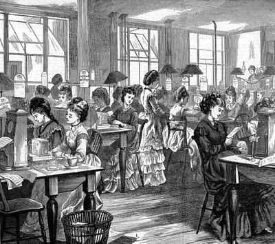 Lavoratrici del telegrafo, 1871 da Unbekannt