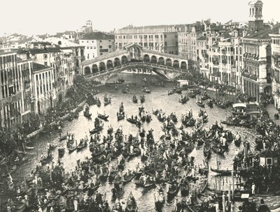 Giorno di festa sul Canal Grande, Venezia, Italia, 1895 da Unbekannt