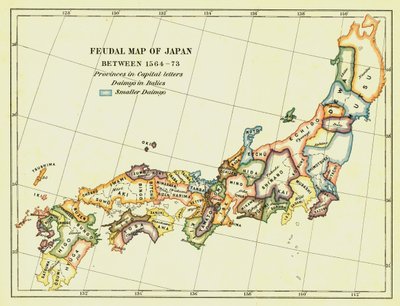 Mappa feudale del Giappone tra il 1564 e il 1573, 1903 da Unbekannt