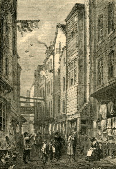 Field Lane circa 1840, c. 1872 da Unbekannt