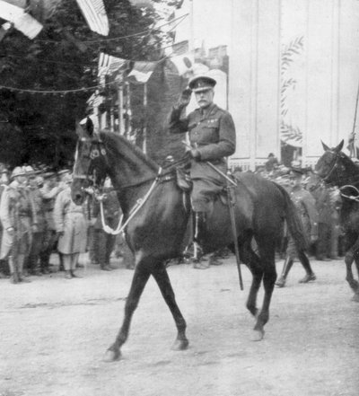 Il maresciallo di campo Sir Douglas Haig durante la parata della vittoria, Parigi, Francia, 14 luglio 1919 da Unbekannt