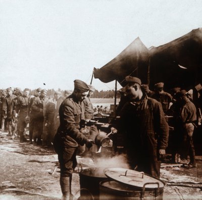 Cucina da campo nel campo americano, Melette, Francia, c1914-c1918 da Unbekannt
