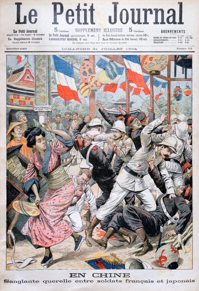 Combattimento tra soldati francesi e giapponesi durante la guerra russo-giapponese, Cina da Unbekannt