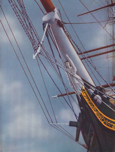 Polena del famoso Cutty Sark figura di Nanny la Strega, 1936 da Unbekannt
